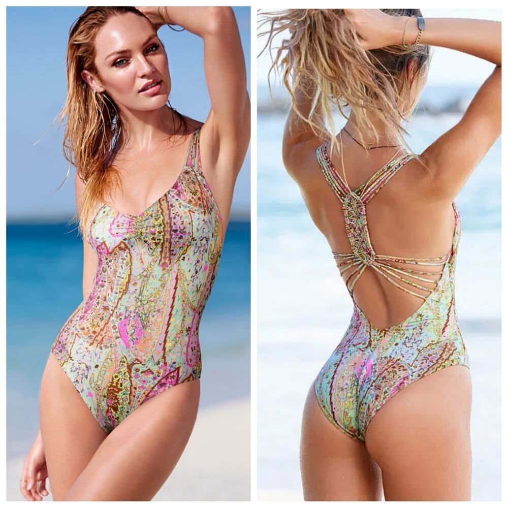 Victoria's Secret Multicolor Printed One-Piece Swimsuit